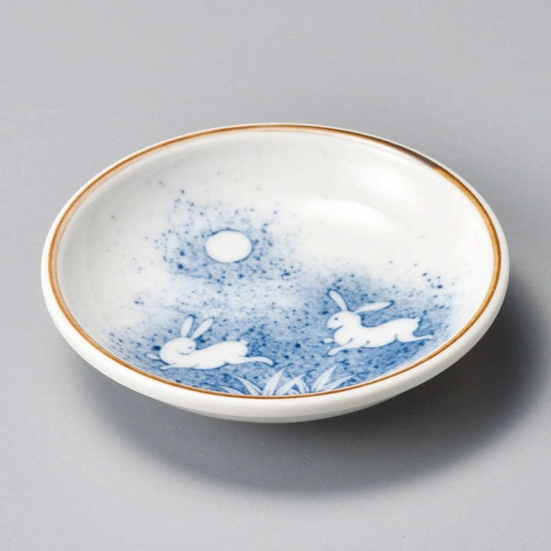 金正陶器 月うさぎ玉3寸皿 1個(ご注文単位1個)【直送品】