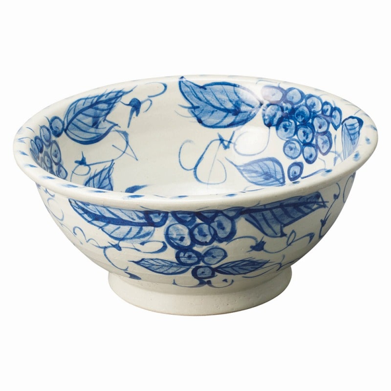 金正陶器 染付手描きぶどう11.0反鉢 1個(ご注文単位1個)【直送品】
