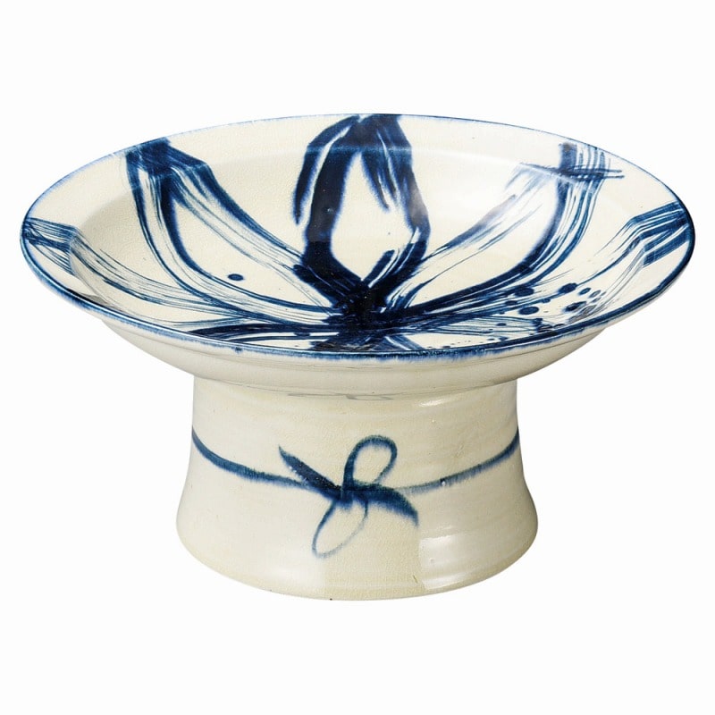 金正陶器 手造りゴス模様高台大皿 1個(ご注文単位1個)【直送品】