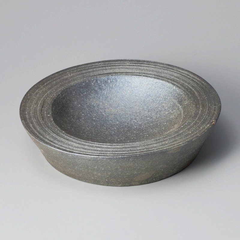 金正陶器 黒窯変8.0台鉢 1個(ご注文単位1個)【直送品】
