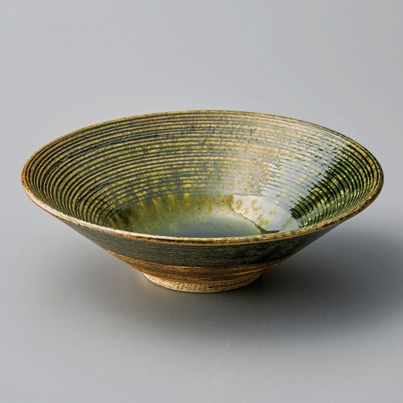 金正陶器 織部櫛目8.0反鉢 1個(ご注文単位1個)【直送品】