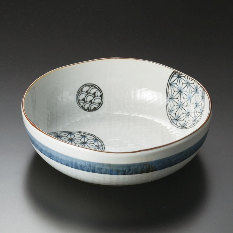 金正陶器 古染七宝丸紋7.0大鉢 1個(ご注文単位1個)【直送品】