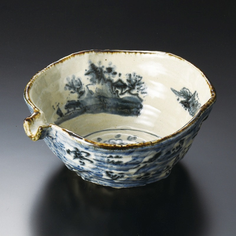 金正陶器 山水片口特大鉢 1個(ご注文単位1個)【直送品】