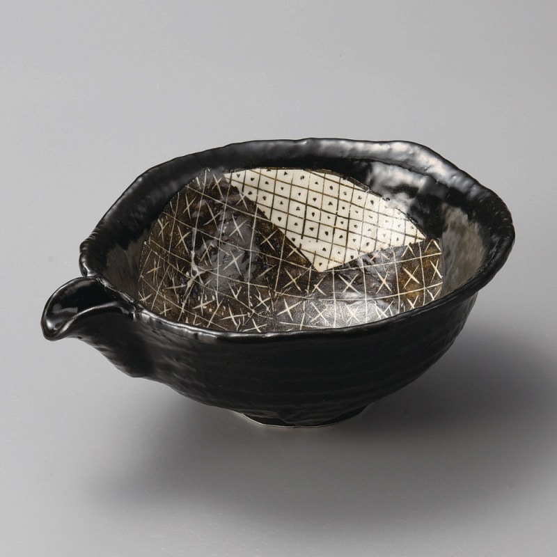 金正陶器 黒織部片口 盛鉢 1個（ご注文単位1個）【直送品】