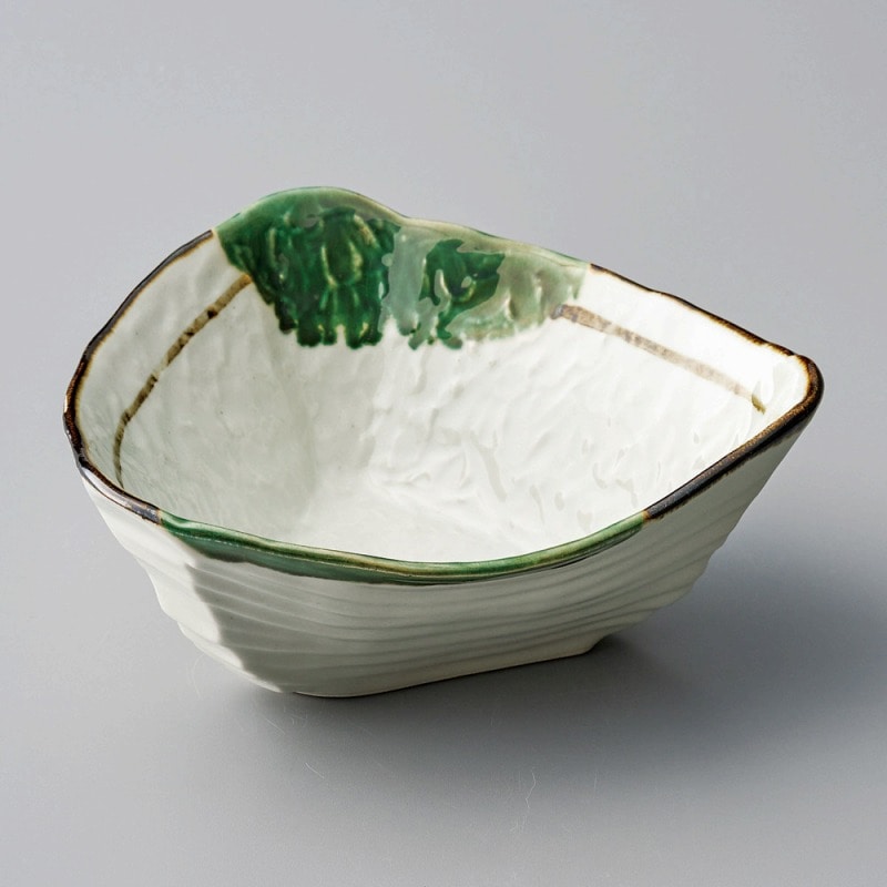 金正陶器 織部流し三角大鉢 1個(ご注文単位1個)【直送品】