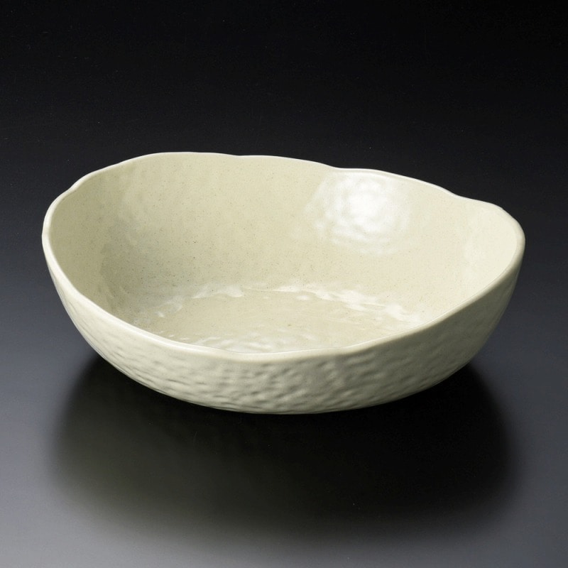 金正陶器 粉引楕円大鉢 1個(ご注文単位1個)【直送品】