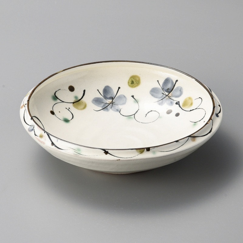 金正陶器 ビードロ花絵コマ形盛鉢 1個(ご注文単位1個)【直送品】