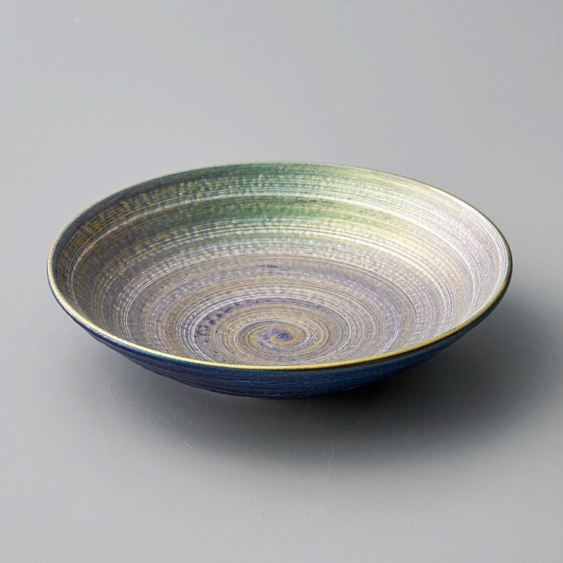 金正陶器 青釉緑金彩7寸鉢 1個(ご注文単位1個)【直送品】