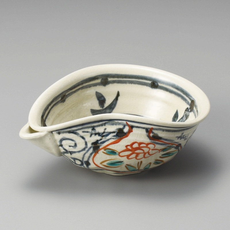 金正陶器 赤絵安南片口6.5鉢 1個(ご注文単位1個)【直送品】