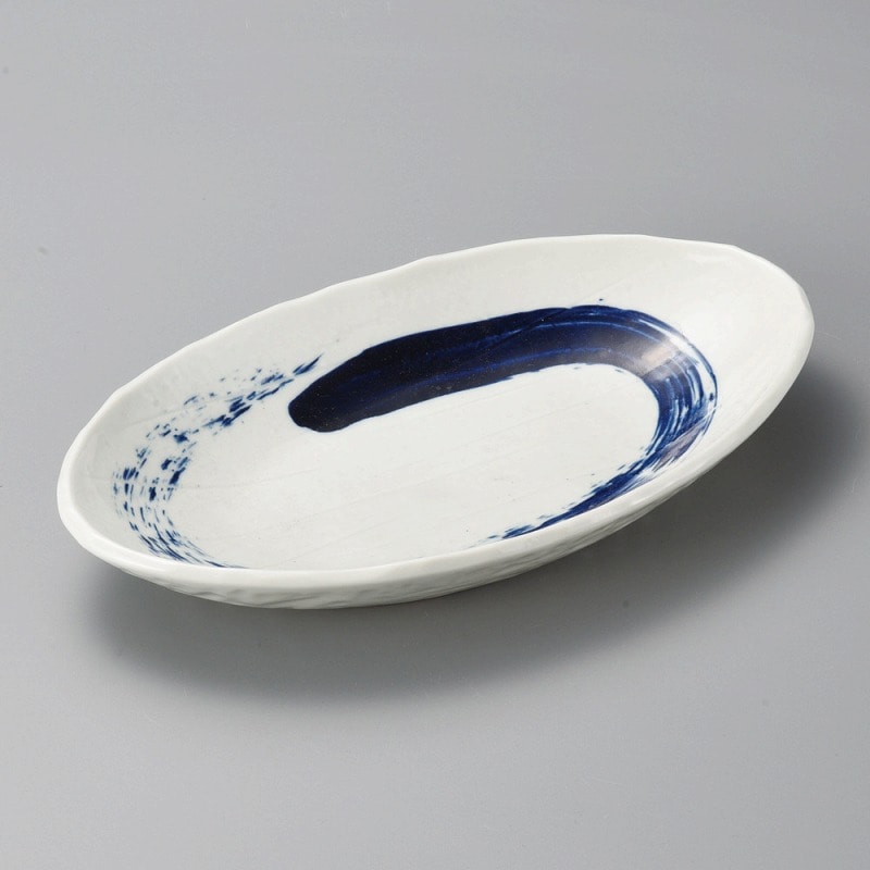 金正陶器 ゴス刷毛舟型盛鉢(大) 1個(ご注文単位1個)【直送品】