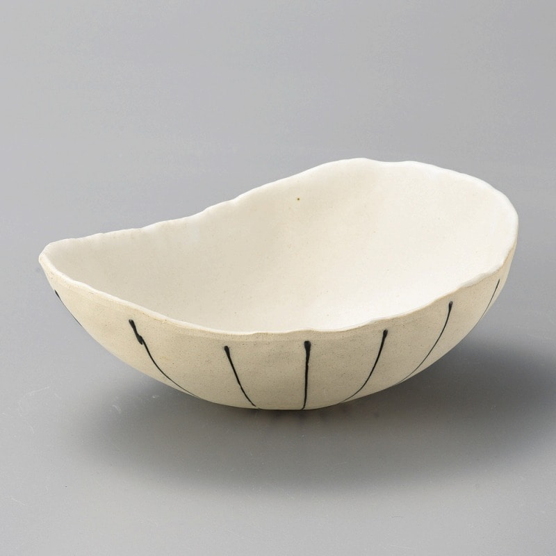 金正陶器 白黒十草変型鉢 1個(ご注文単位1個)【直送品】