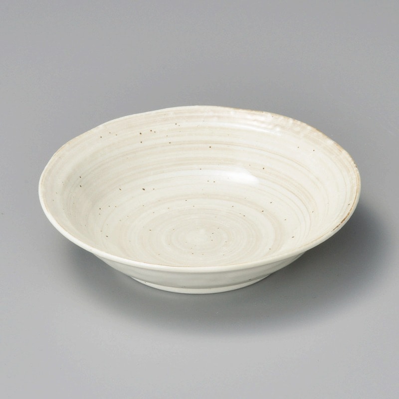 金正陶器 うず粉引4.0浅鉢 1個(ご注文単位1個)【直送品】