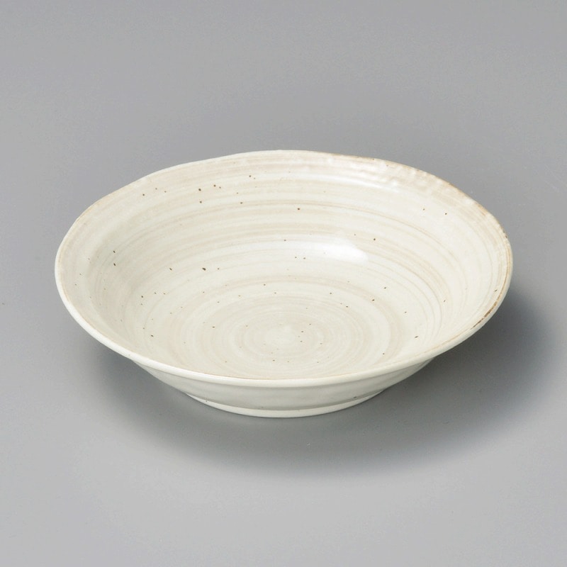 金正陶器 うず粉引5.0浅鉢 1個(ご注文単位1個)【直送品】