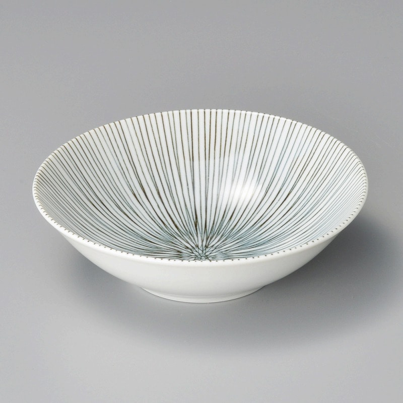 金正陶器 黒十草平型5.0浅鉢 1個(ご注文単位1個)【直送品】