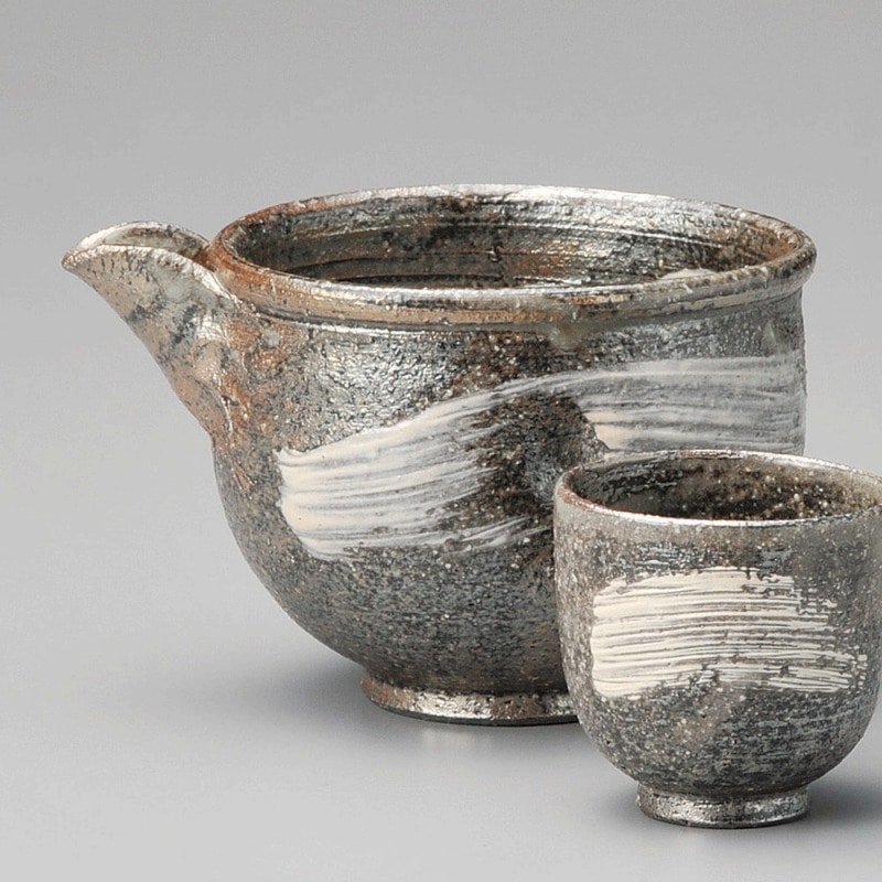 金正陶器 刷毛目片口冷酒器 1個(ご注文単位1個)【直送品】
