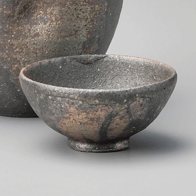 金正陶器 黒窯変ぐい呑 1個(ご注文単位1個)【直送品】