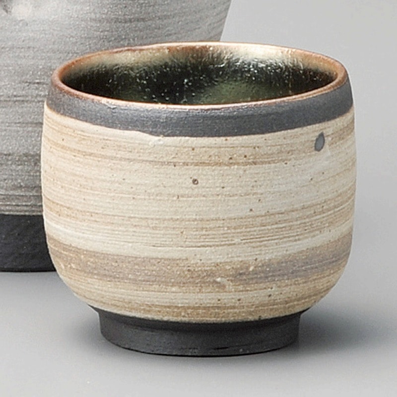 金正陶器 光彩白化粧白化粧ぐい呑(長) 1個（ご注文単位1個）【直送品】