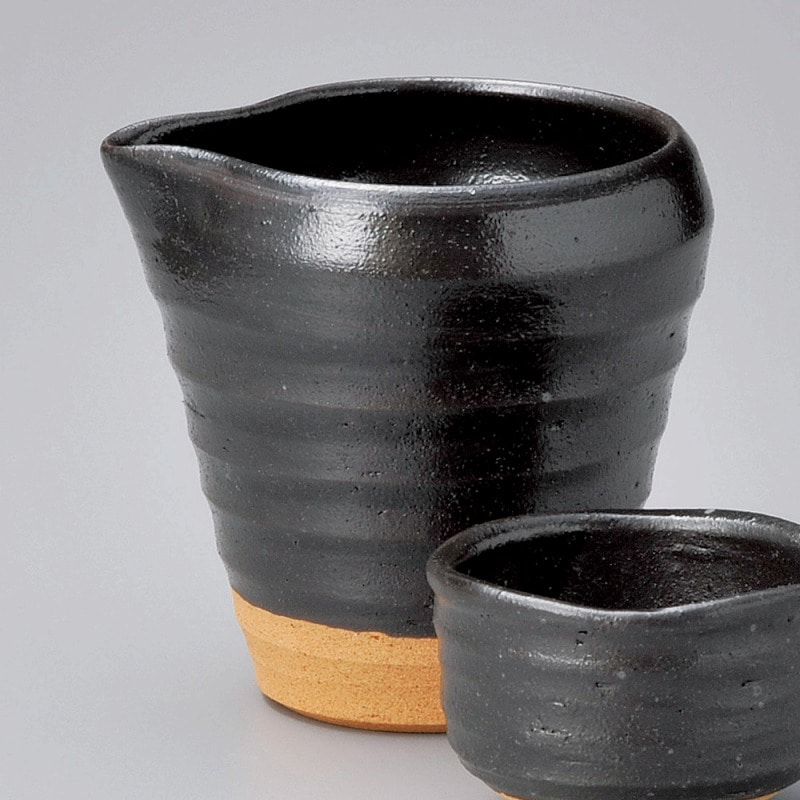 金正陶器 黒織部冷酒器 1個(ご注文単位1個)【直送品】