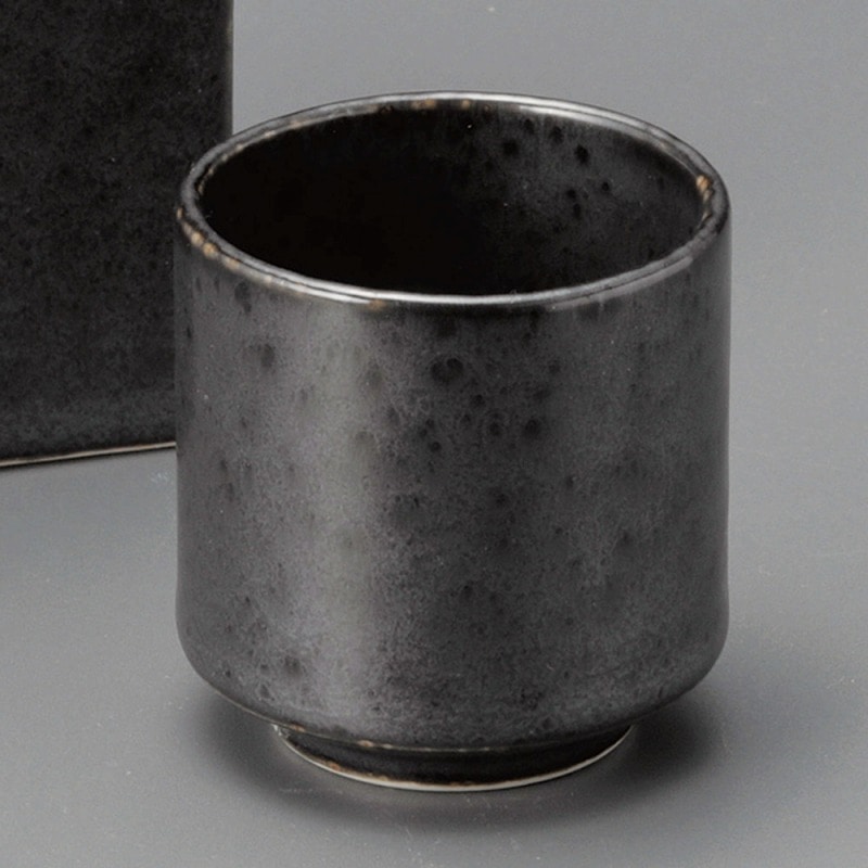 金正陶器 漆黒切立冷酒盃 1個(ご注文単位1個)【直送品】