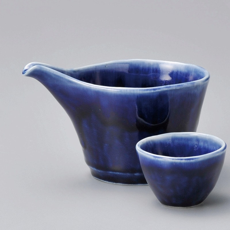 金正陶器 ルリ冷酒&ドレッシング 1個(ご注文単位1個)【直送品】