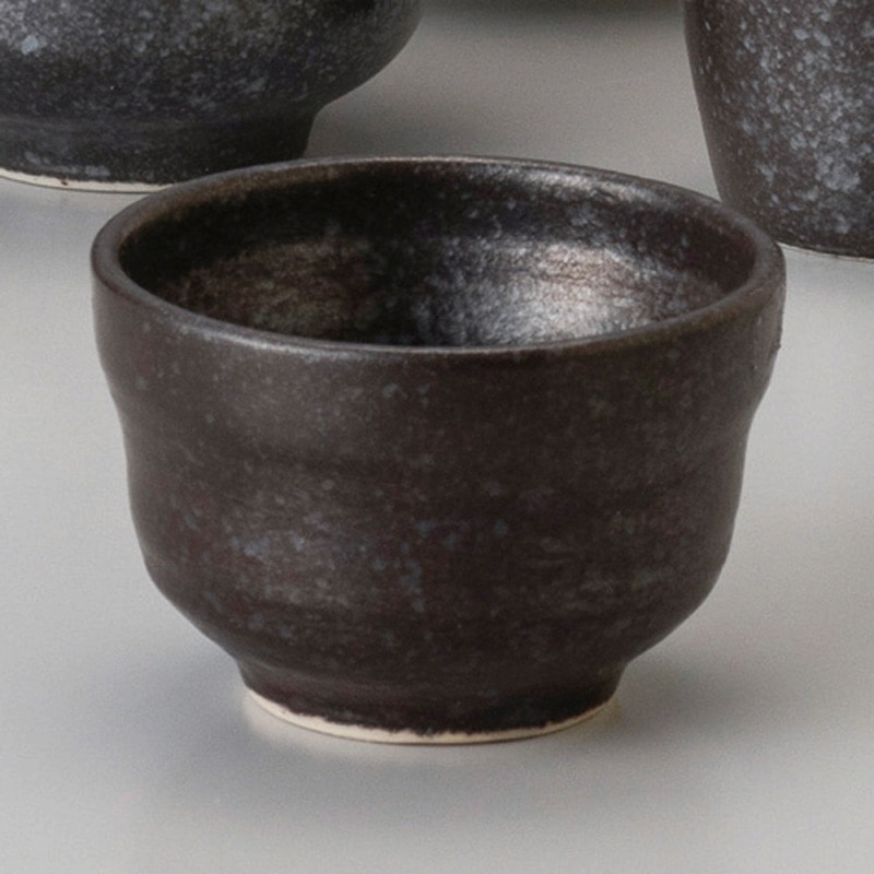 金正陶器 銀黒冷酒盃 1個(ご注文単位1個)【直送品】