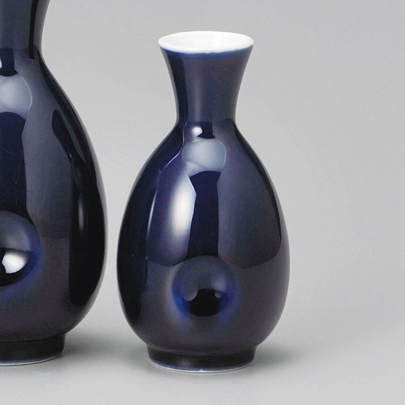 金正陶器 ネイビー両ペコ徳利(小) 1個(ご注文単位1個)【直送品】