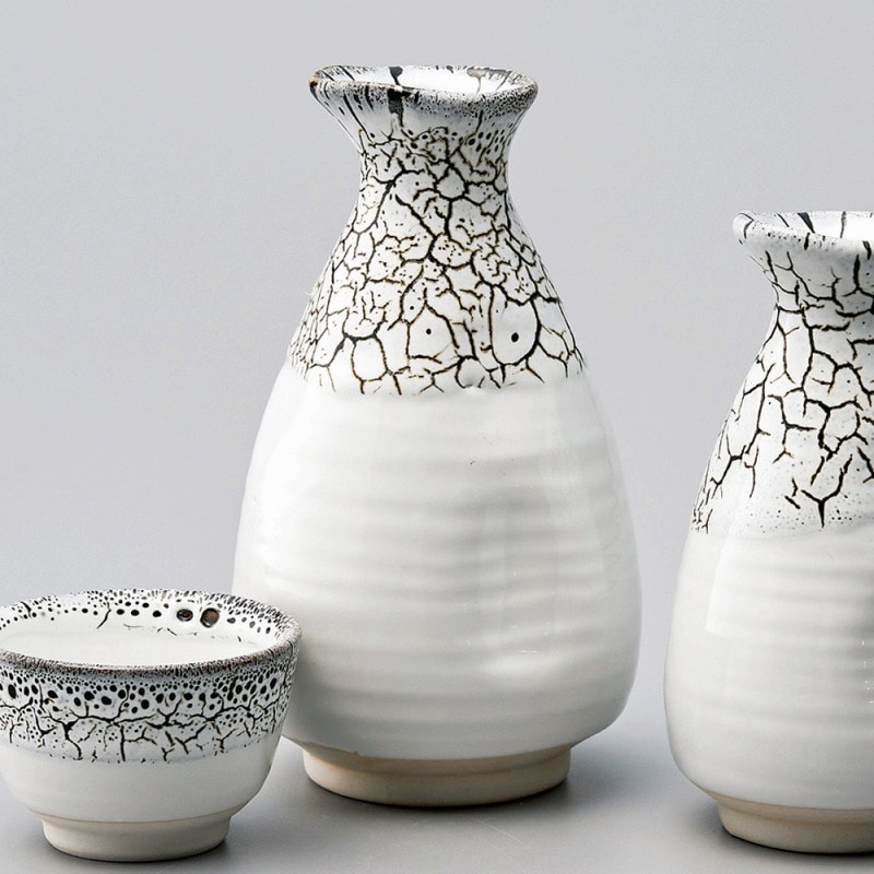 金正陶器 かいらぎ風(白)徳利(大) 1個(ご注文単位1個)【直送品】
