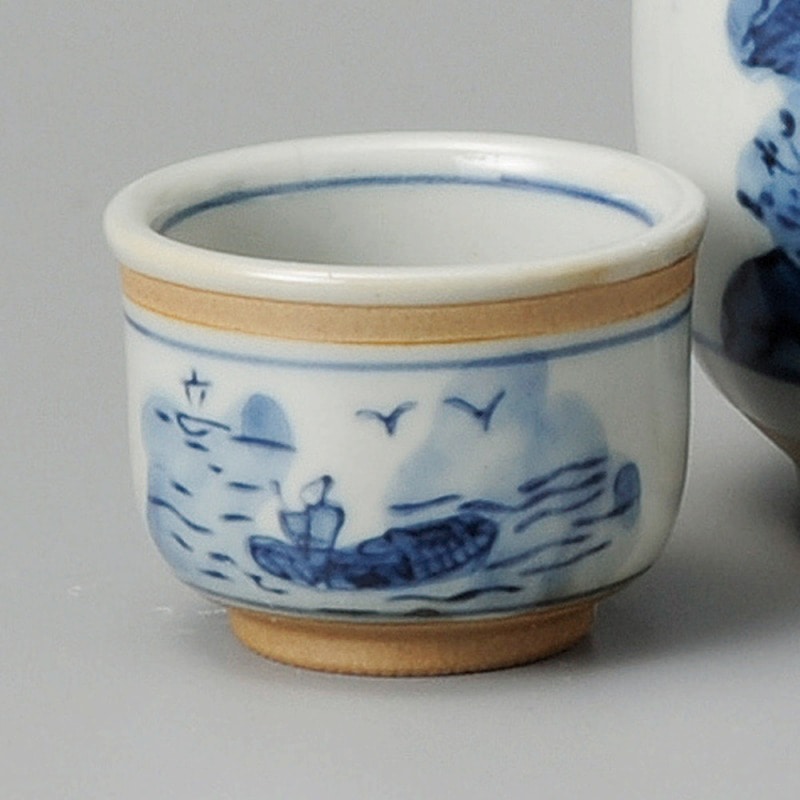 金正陶器 古染山水ぐい呑 1個（ご注文単位1個）【直送品】