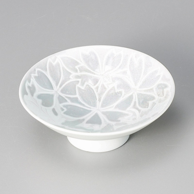 金正陶器 白磁桜神盃(中) 1個(ご注文単位1個)【直送品】