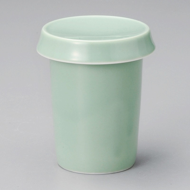 金正陶器 天竜青磁蓋付ひれ酒 1個(ご注文単位1個)【直送品】