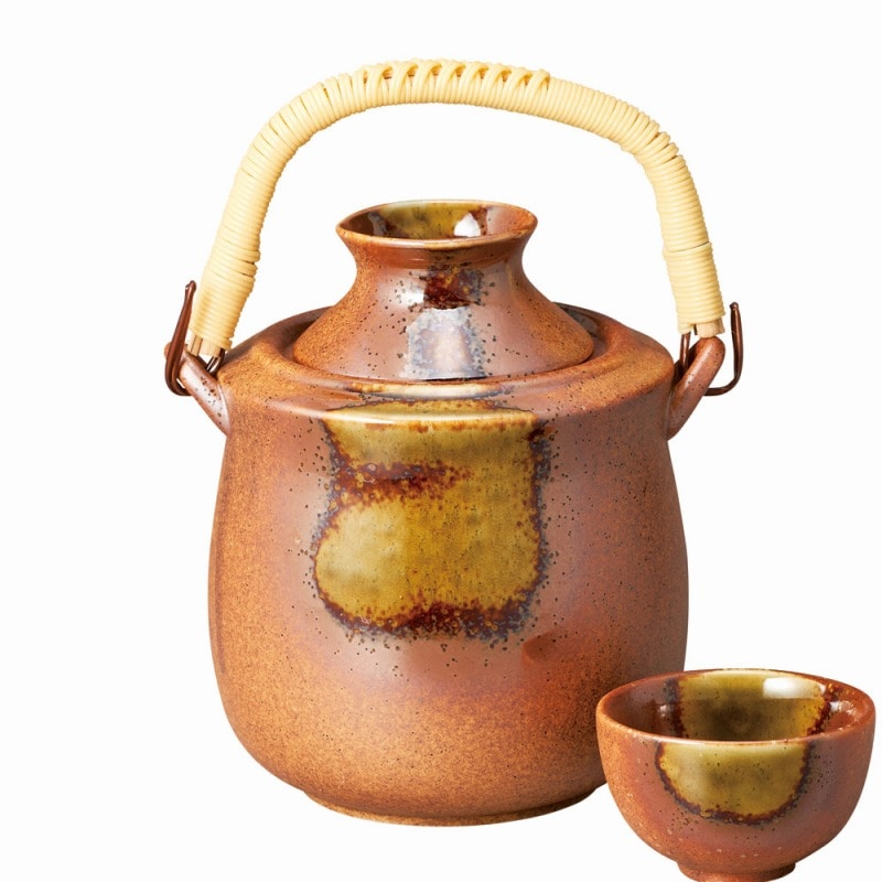 金正陶器 織部信楽酒温器直火不可 1個(ご注文単位1個)【直送品】