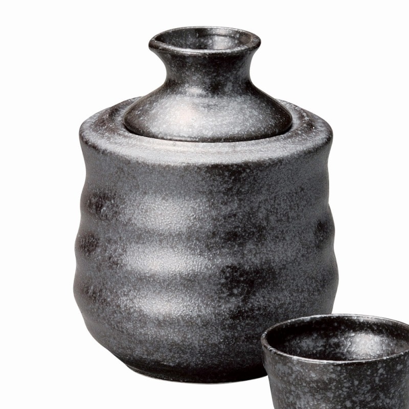 金正陶器 銀黒酒燗器 小 1個(ご注文単位1個)【直送品】