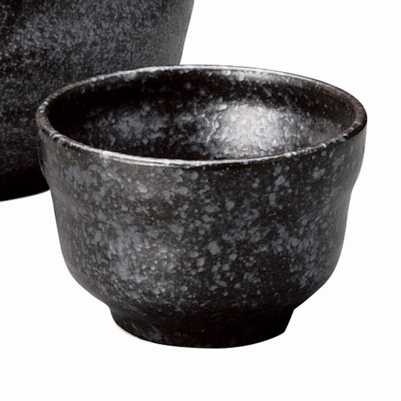 金正陶器 銀黒グイ呑 1個(ご注文単位1個)【直送品】