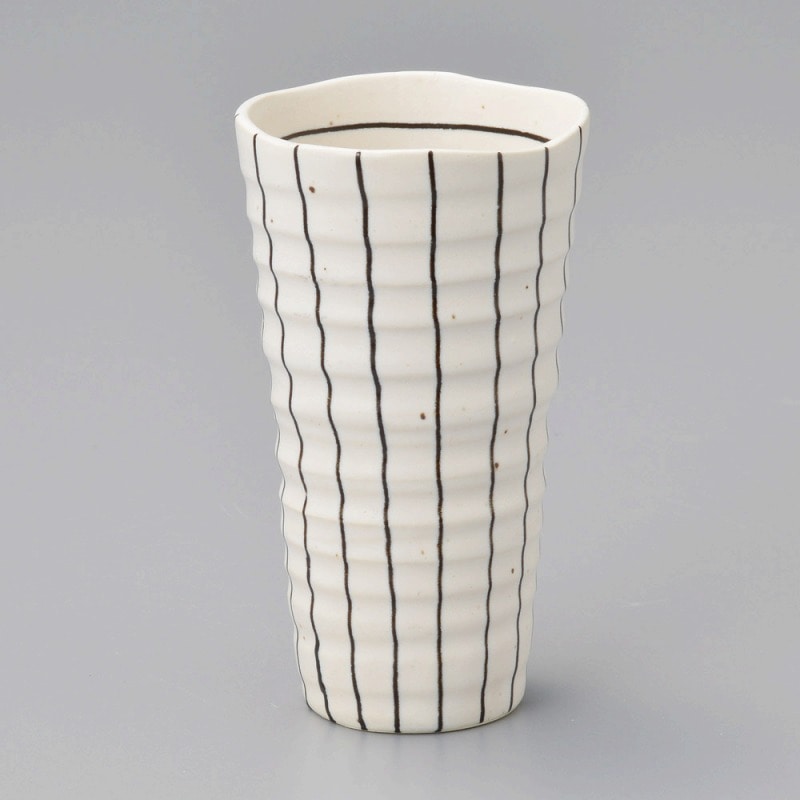 金正陶器 白黒十草焼酎カップ(白) 1個(ご注文単位1個)【直送品】