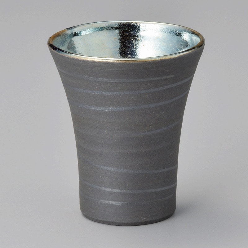 金正陶器 光彩黒焼〆フリーカップ 1個(ご注文単位1個)【直送品】