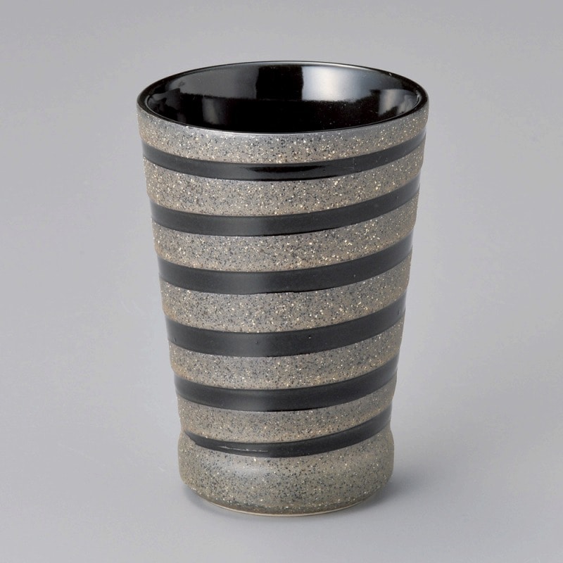 金正陶器 黒ウズフリーカップ 中 1個(ご注文単位1個)【直送品】