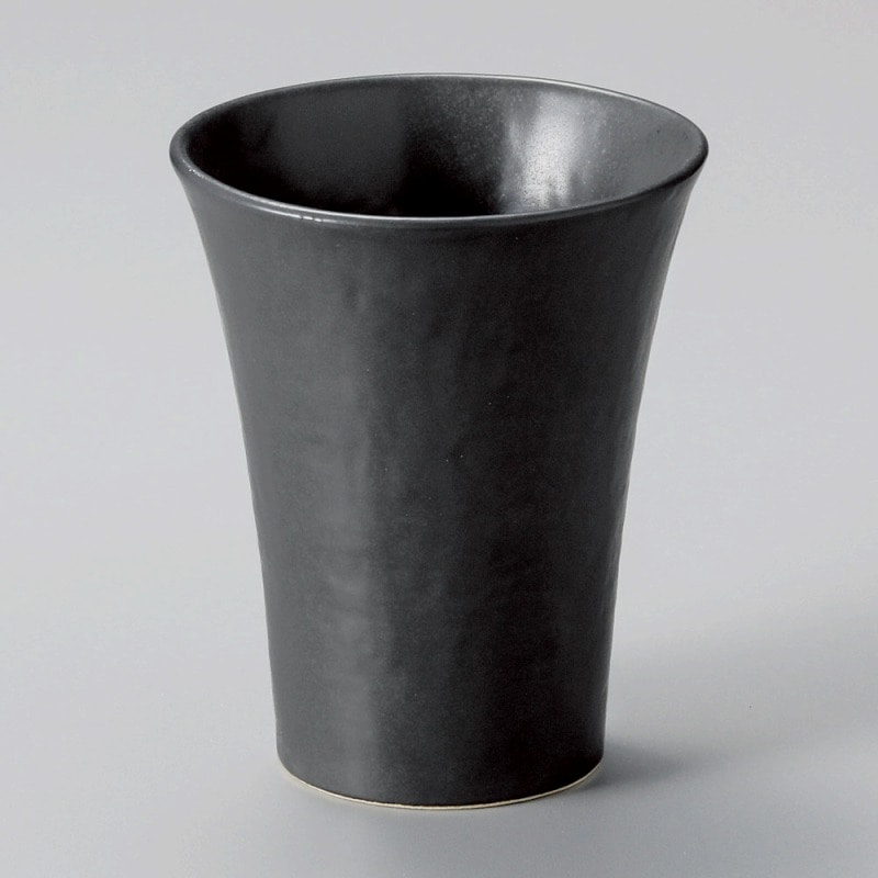 金正陶器 ブラックマットフリーカップ 1個(ご注文単位1個)【直送品】