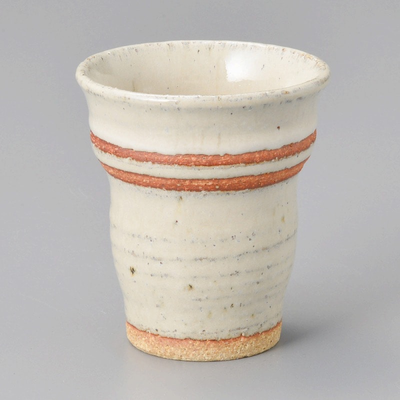 金正陶器 白萩2本筋新カップ 1個(ご注文単位1個)【直送品】