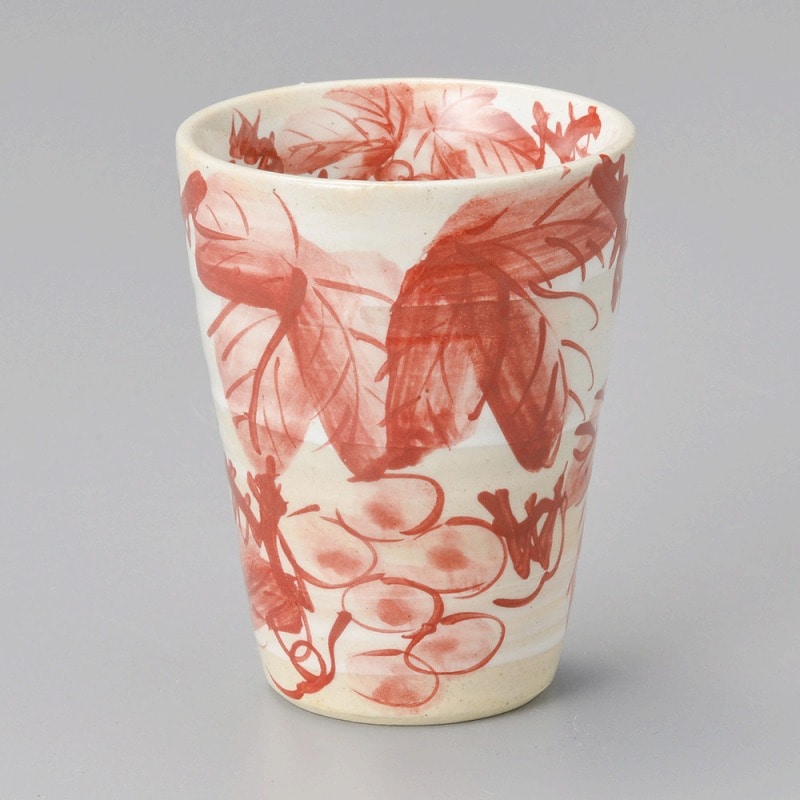 金正陶器 染ぶどうフリーカップ(赤) 1個(ご注文単位1個)【直送品】