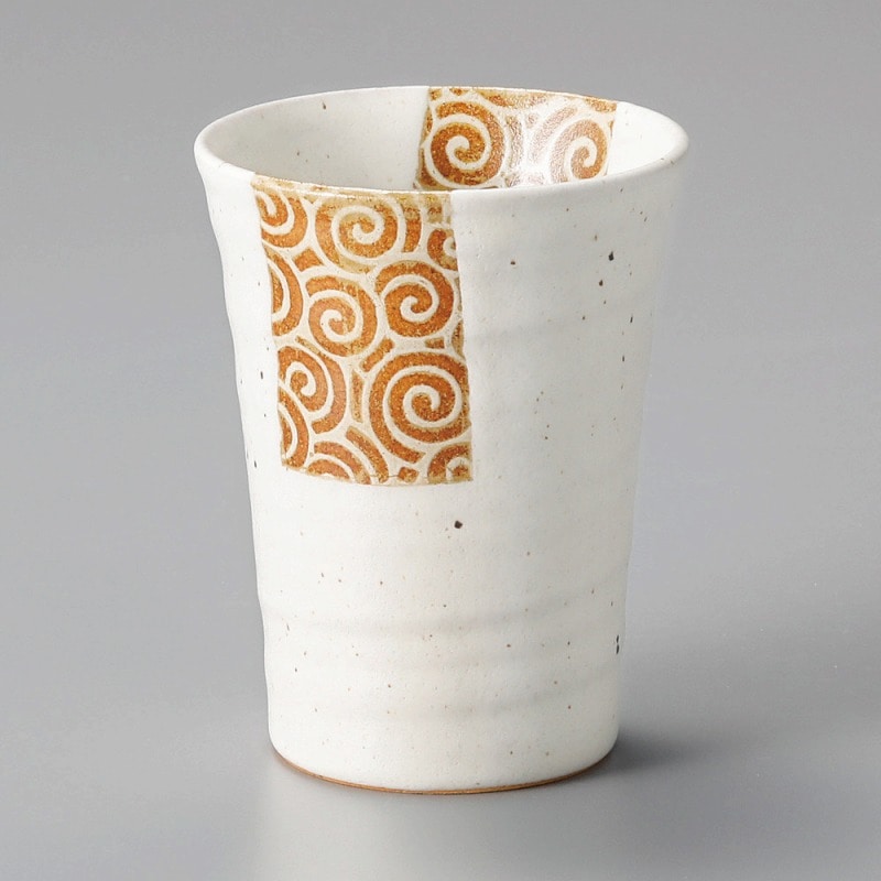 金正陶器 白釉うず唐草フリーカップ 1個(ご注文単位1個)【直送品】
