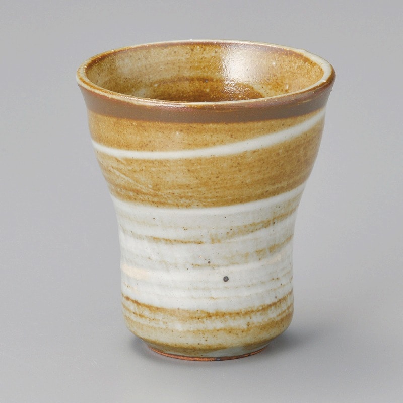 金正陶器 白刷毛目波カップ 1個(ご注文単位1個)【直送品】