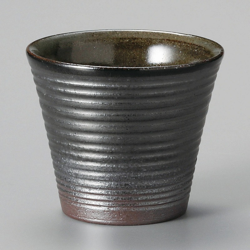 金正陶器 黒釉カップ 1個(ご注文単位1個)【直送品】