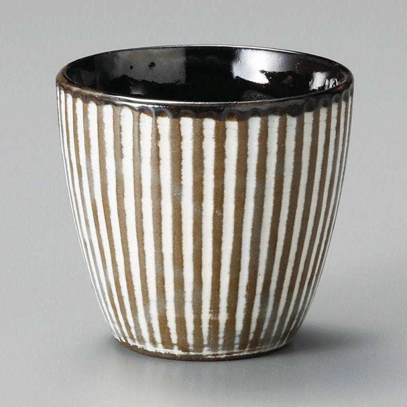 金正陶器 化粧削りラインアメフリーカップ 1個(ご注文単位1個)【直送品】