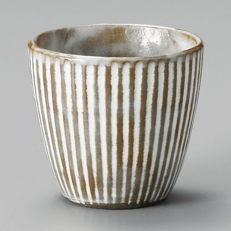 金正陶器 化粧削りライン志野フリーカップ 1個(ご注文単位1個)【直送品】