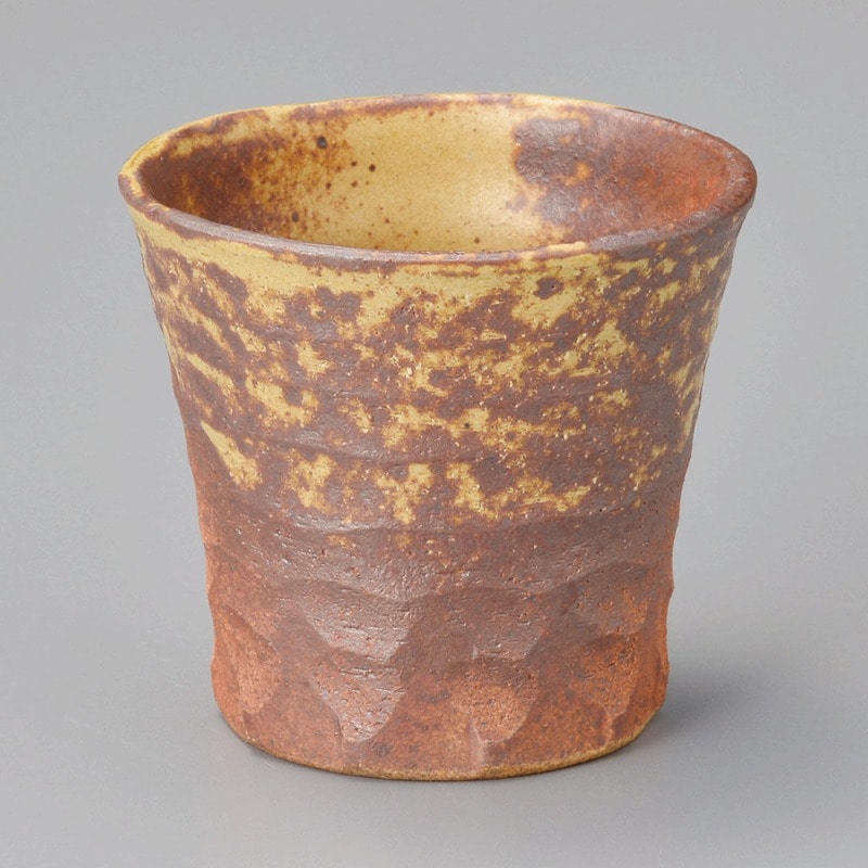 金正陶器 黄瀬戸吹き面取カップ 1個(ご注文単位1個)【直送品】