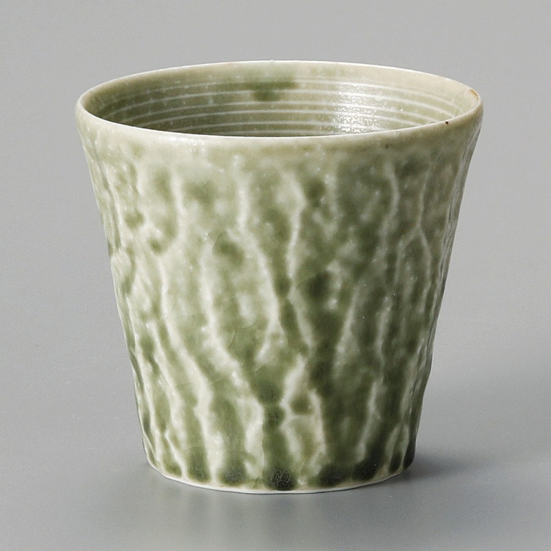 金正陶器 グリーンイラボ焼酎カップ(小) 1個(ご注文単位1個)【直送品】