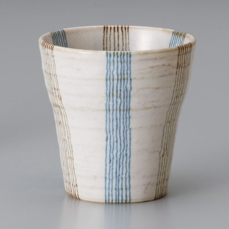金正陶器 うのふ十草(青)焼酎カップ(小) 1個(ご注文単位1個)【直送品】