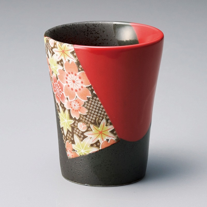 金正陶器 京桜赤流しフリーカップ 1個(ご注文単位1個)【直送品】