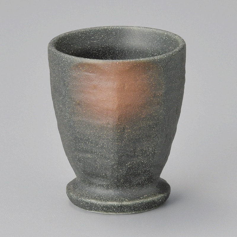 金正陶器 ソギ黒備前カップ 1個(ご注文単位1個)【直送品】