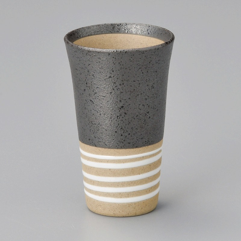 金正陶器 黒結晶一口カップ 1個(ご注文単位1個)【直送品】